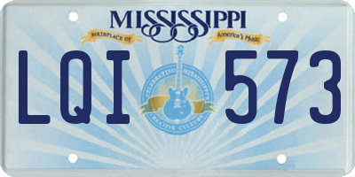 MS license plate LQI573