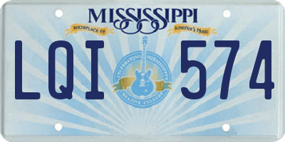 MS license plate LQI574