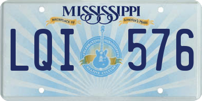 MS license plate LQI576