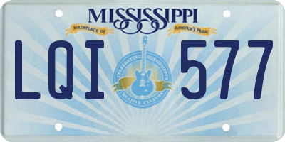 MS license plate LQI577