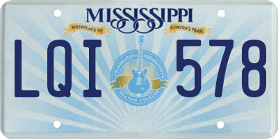 MS license plate LQI578