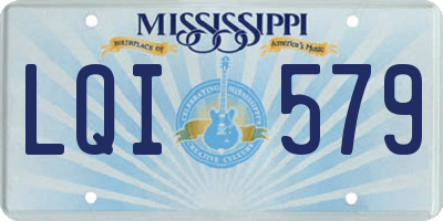MS license plate LQI579