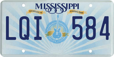 MS license plate LQI584