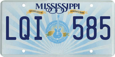MS license plate LQI585
