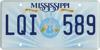 MS license plate LQI589