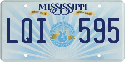 MS license plate LQI595