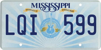 MS license plate LQI599