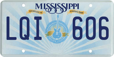 MS license plate LQI606