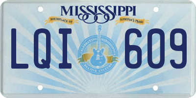 MS license plate LQI609
