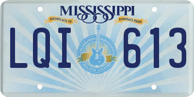 MS license plate LQI613