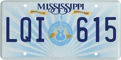 MS license plate LQI615