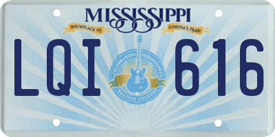 MS license plate LQI616