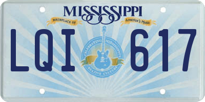 MS license plate LQI617