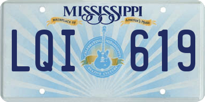 MS license plate LQI619