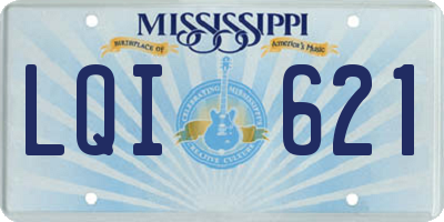 MS license plate LQI621