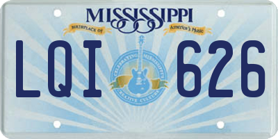 MS license plate LQI626