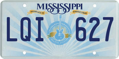 MS license plate LQI627