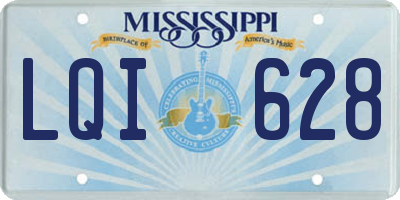 MS license plate LQI628