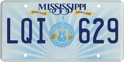 MS license plate LQI629