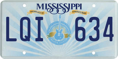 MS license plate LQI634