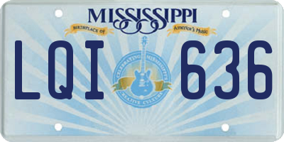 MS license plate LQI636