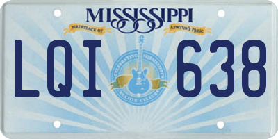 MS license plate LQI638