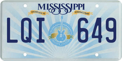 MS license plate LQI649