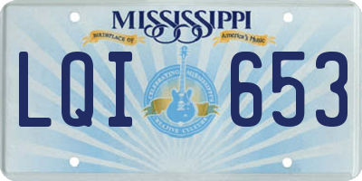 MS license plate LQI653
