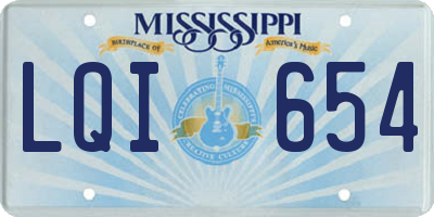 MS license plate LQI654