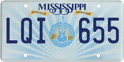 MS license plate LQI655