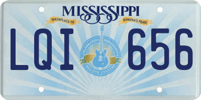 MS license plate LQI656