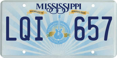 MS license plate LQI657