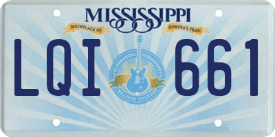 MS license plate LQI661
