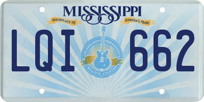 MS license plate LQI662