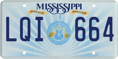MS license plate LQI664