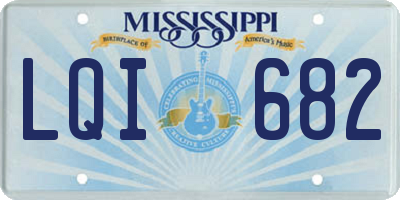 MS license plate LQI682