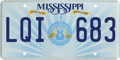MS license plate LQI683