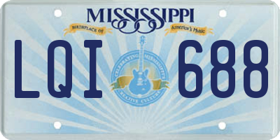 MS license plate LQI688