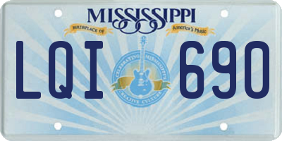 MS license plate LQI690