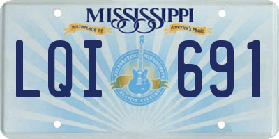 MS license plate LQI691