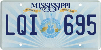 MS license plate LQI695