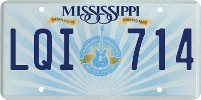 MS license plate LQI714
