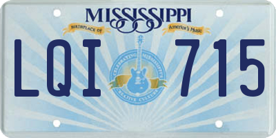 MS license plate LQI715