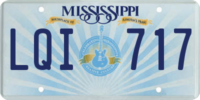MS license plate LQI717