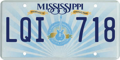 MS license plate LQI718