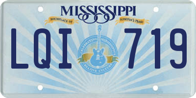 MS license plate LQI719