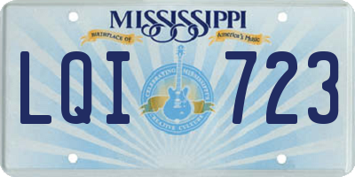 MS license plate LQI723