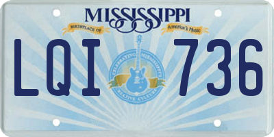 MS license plate LQI736