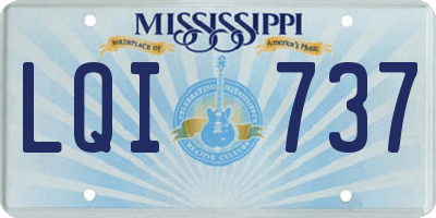 MS license plate LQI737