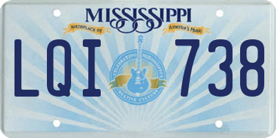 MS license plate LQI738